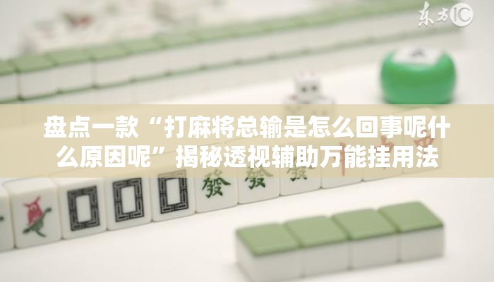 盘点一款“打麻将总输是怎么回事呢什么原因呢”揭秘透视辅助万能挂用法