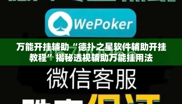 万能开挂辅助“德扑之星软件辅助开挂教程”揭秘透视辅助万能挂用法