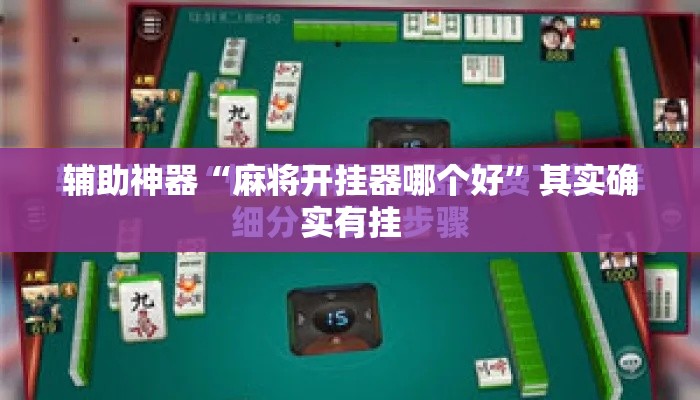 辅助神器“麻将开挂器哪个好”其实确实有挂
