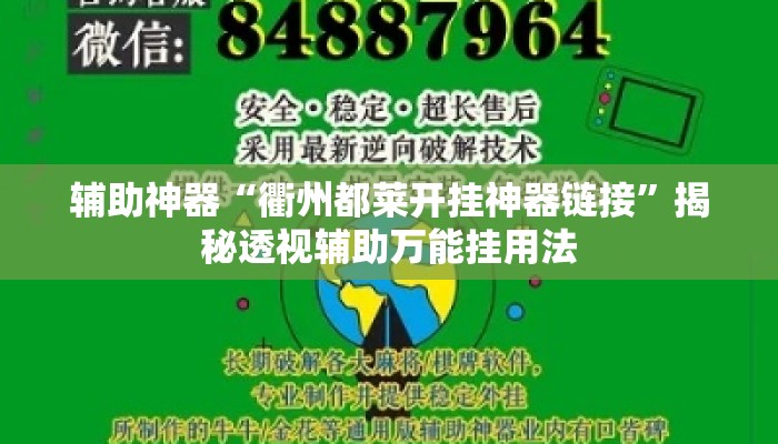 辅助神器“衢州都莱开挂神器链接”揭秘透视辅助万能挂用法