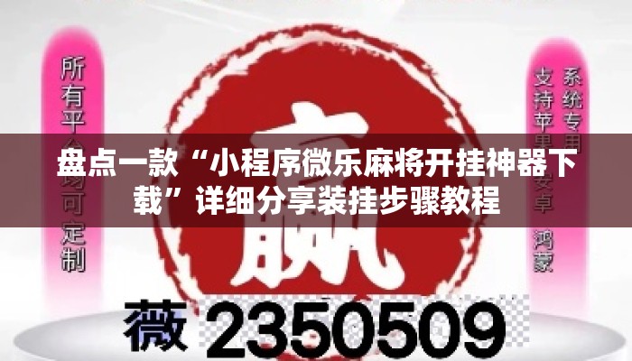 盘点一款“小程序微乐麻将开挂神器下载	”详细分享装挂步骤教程