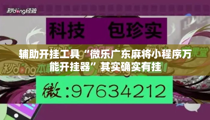 辅助开挂工具“微乐广东麻将小程序万能开挂器”其实确实有挂
