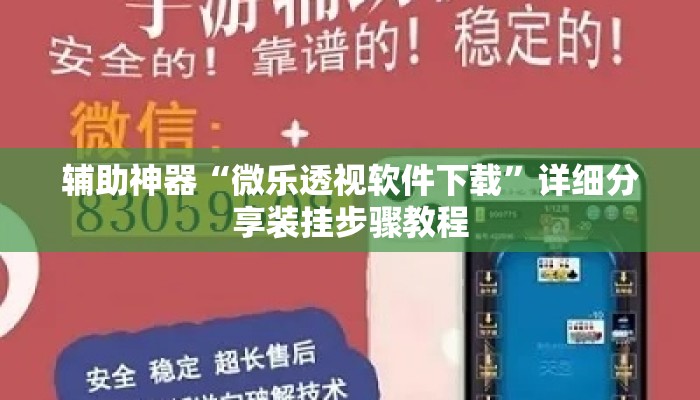 辅助神器“微乐透视软件下载”详细分享装挂步骤教程