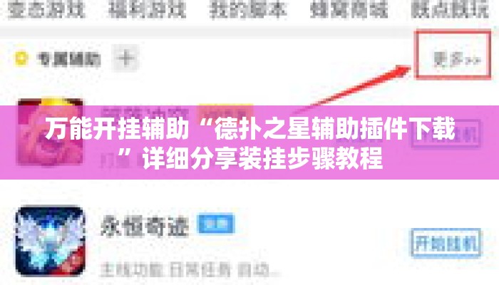万能开挂辅助“德扑之星辅助插件下载”详细分享装挂步骤教程