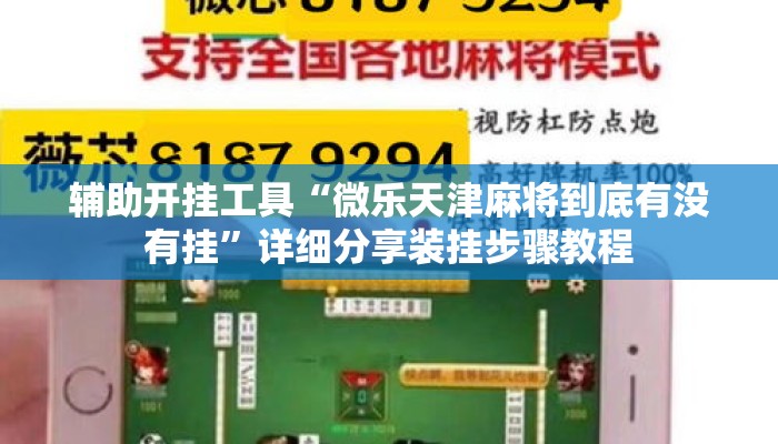 辅助开挂工具“微乐天津麻将到底有没有挂	”详细分享装挂步骤教程