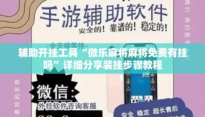 辅助开挂工具“微乐麻将麻将免费有挂吗	”详细分享装挂步骤教程