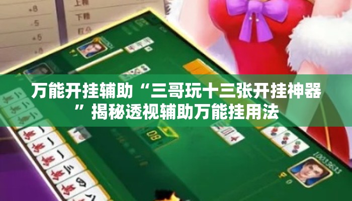 万能开挂辅助“三哥玩十三张开挂神器”揭秘透视辅助万能挂用法
