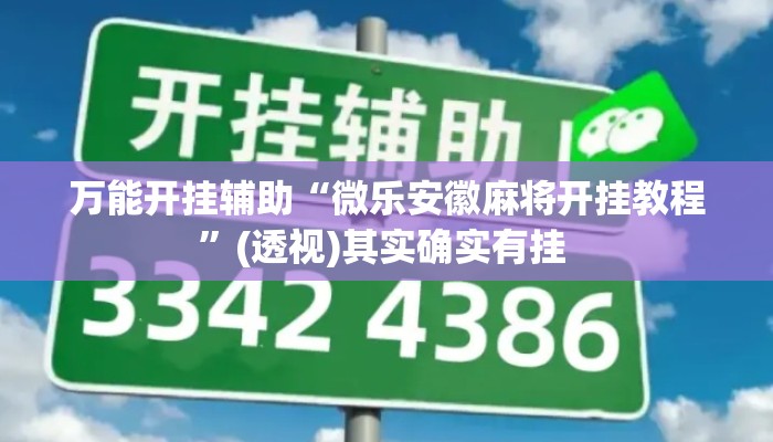 万能开挂辅助“微乐安徽麻将开挂教程”(透视)其实确实有挂 