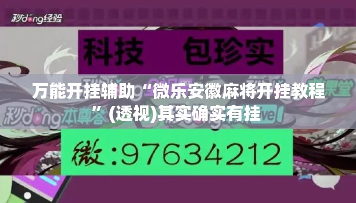 万能开挂辅助“微乐安徽麻将开挂教程	”(透视)其实确实有挂 