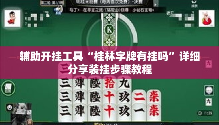 辅助开挂工具“桂林字牌有挂吗”详细分享装挂步骤教程