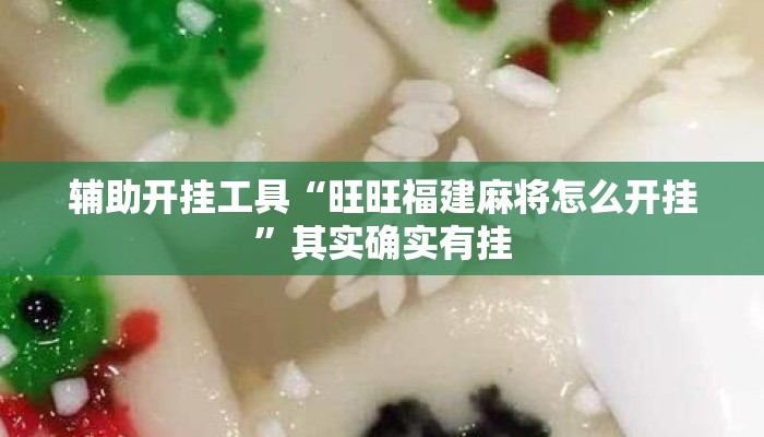 辅助开挂工具“旺旺福建麻将怎么开挂	”其实确实有挂
