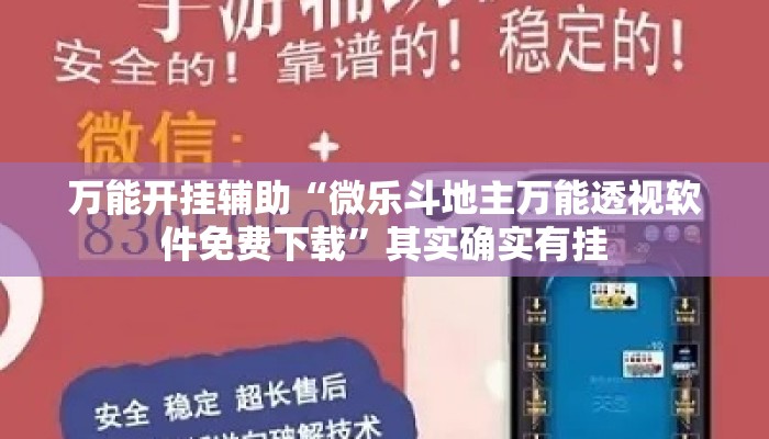 万能开挂辅助“微乐斗地主万能透视软件免费下载”其实确实有挂