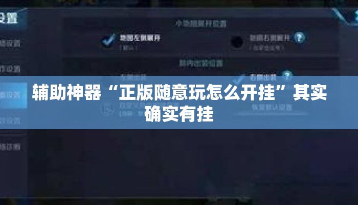辅助神器“正版随意玩怎么开挂”其实确实有挂