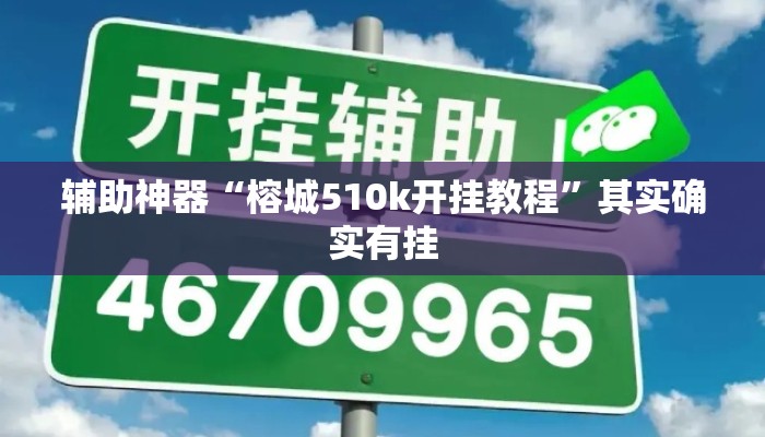 辅助神器“榕城510k开挂教程”其实确实有挂