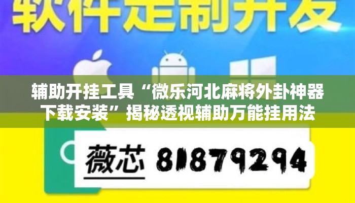 辅助开挂工具“微乐河北麻将外卦神器下载安装”揭秘透视辅助万能挂用法