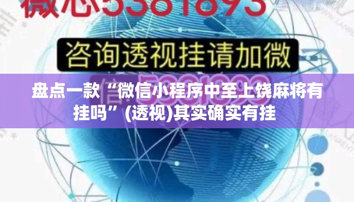 盘点一款“微信小程序中至上饶麻将有挂吗”(透视)其实确实有挂 