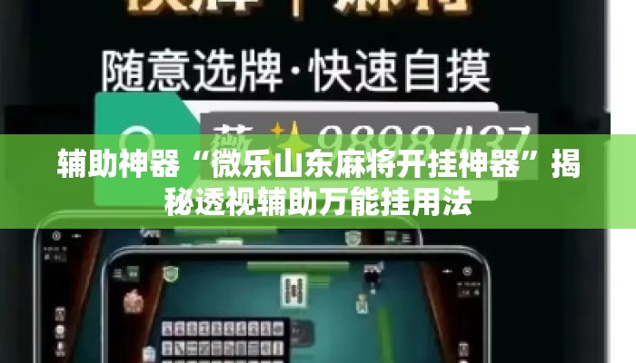 辅助神器“微乐山东麻将开挂神器”揭秘透视辅助万能挂用法
