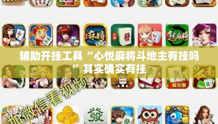 辅助开挂工具“心悦麻将斗地主有挂吗”其实确实有挂