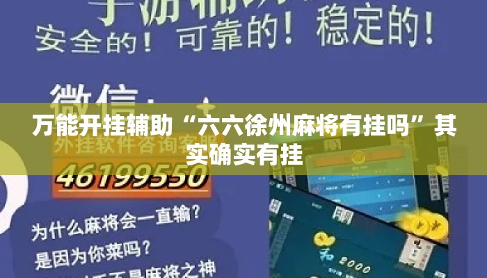 万能开挂辅助“六六徐州麻将有挂吗”其实确实有挂