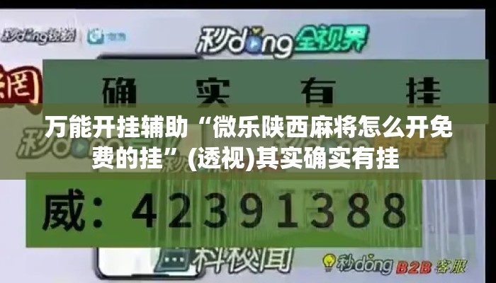 万能开挂辅助“微乐陕西麻将怎么开免费的挂”(透视)其实确实有挂 