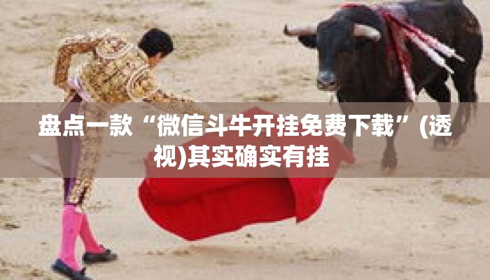 盘点一款“微信斗牛开挂免费下载	”(透视)其实确实有挂 