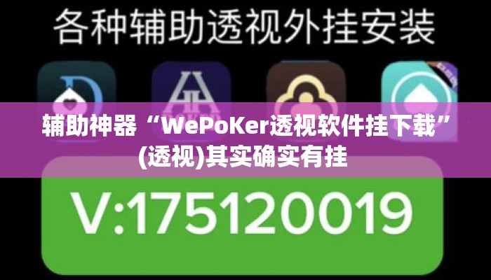 辅助神器“WePoKer透视软件挂下载	”(透视)其实确实有挂 