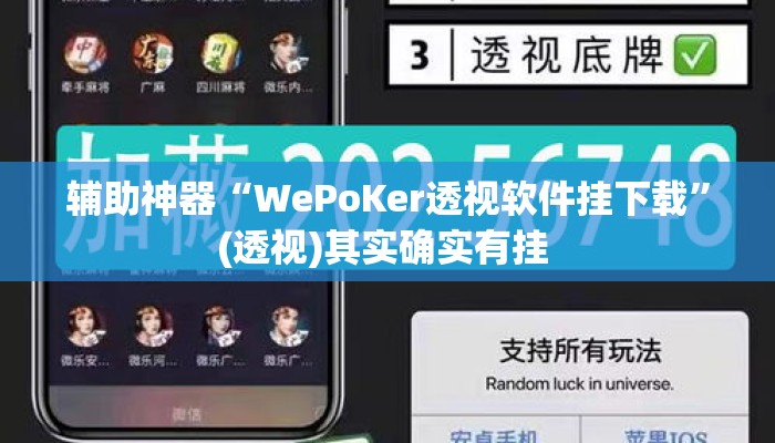 辅助神器“WePoKer透视软件挂下载”(透视)其实确实有挂 
