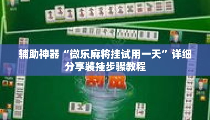 辅助神器“微乐麻将挂试用一天”详细分享装挂步骤教程