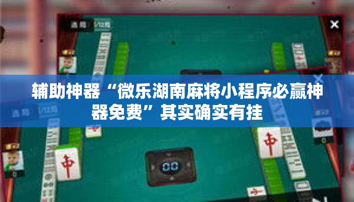 辅助神器“微乐湖南麻将小程序必赢神器免费	”其实确实有挂