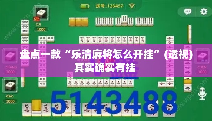 盘点一款“乐清麻将怎么开挂”(透视)其实确实有挂 