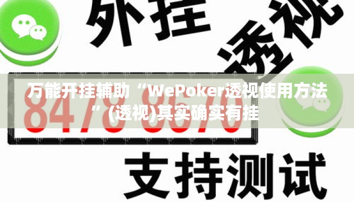 万能开挂辅助“WePoker透视使用方法”(透视)其实确实有挂 