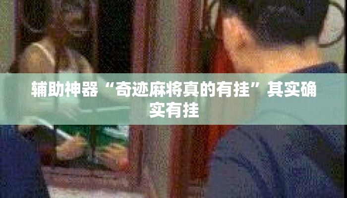 辅助神器“奇迹麻将真的有挂”其实确实有挂
