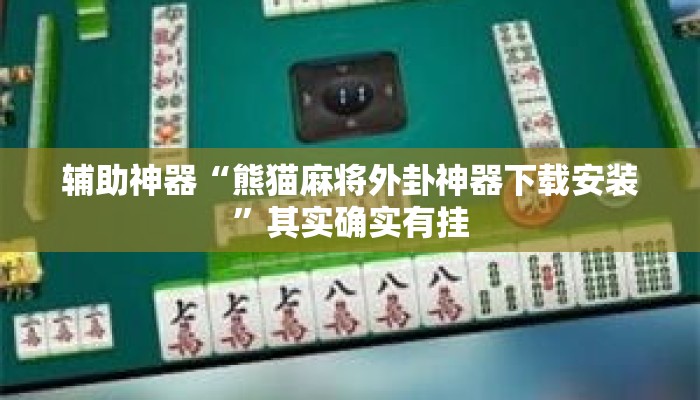 辅助神器“熊猫麻将外卦神器下载安装	”其实确实有挂