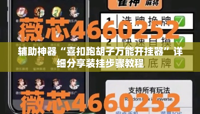 辅助神器“喜扣跑胡子万能开挂器”详细分享装挂步骤教程