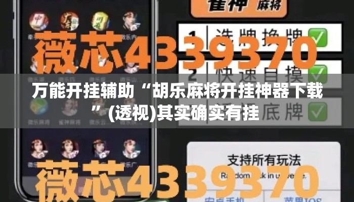 万能开挂辅助“胡乐麻将开挂神器下载	”(透视)其实确实有挂 