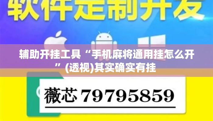 辅助开挂工具“手机麻将通用挂怎么开”(透视)其实确实有挂 