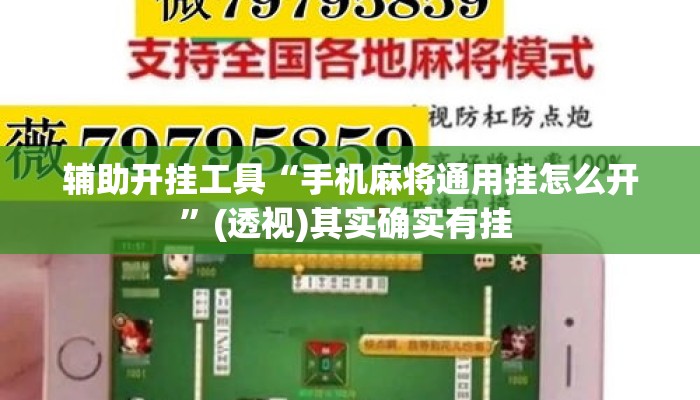 辅助开挂工具“手机麻将通用挂怎么开”(透视)其实确实有挂 