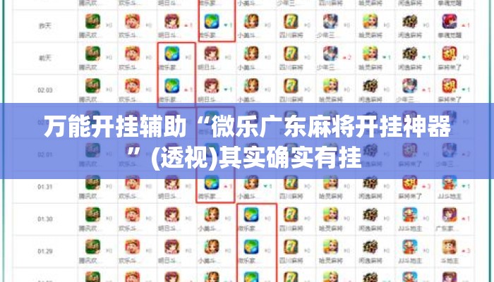 万能开挂辅助“微乐广东麻将开挂神器”(透视)其实确实有挂 