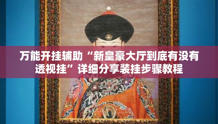 万能开挂辅助“新皇豪大厅到底有没有透视挂”详细分享装挂步骤教程