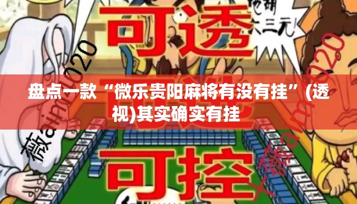 盘点一款“微乐贵阳麻将有没有挂”(透视)其实确实有挂 