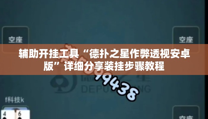 辅助开挂工具“德扑之星作弊透视安卓版”详细分享装挂步骤教程