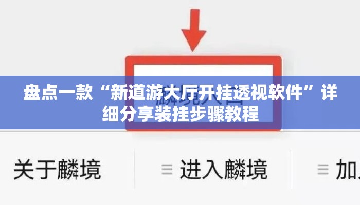 盘点一款“新道游大厅开挂透视软件”详细分享装挂步骤教程
