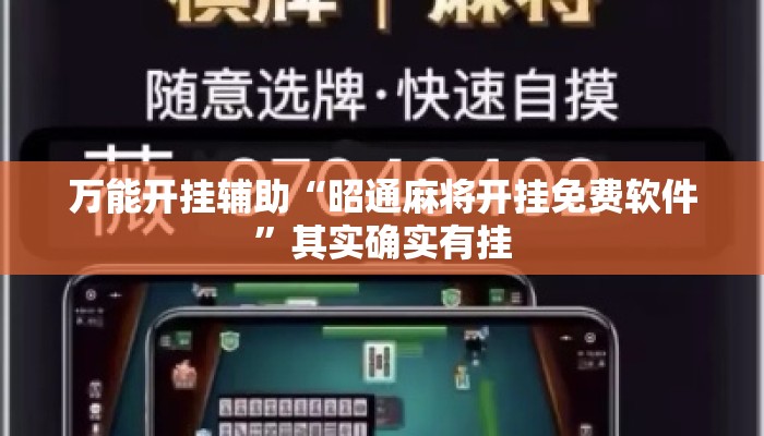 万能开挂辅助“昭通麻将开挂免费软件”其实确实有挂