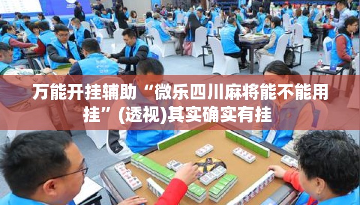 万能开挂辅助“微乐四川麻将能不能用挂”(透视)其实确实有挂 