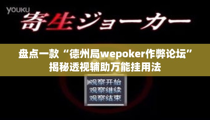 盘点一款“德州局wepoker作弊论坛”揭秘透视辅助万能挂用法