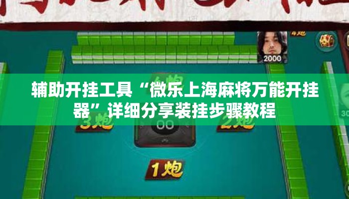 辅助开挂工具“微乐上海麻将万能开挂器	”详细分享装挂步骤教程