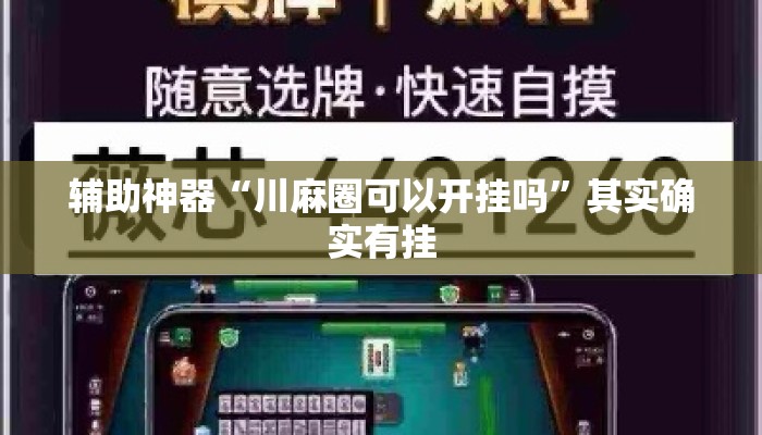 辅助神器“川麻圈可以开挂吗”其实确实有挂