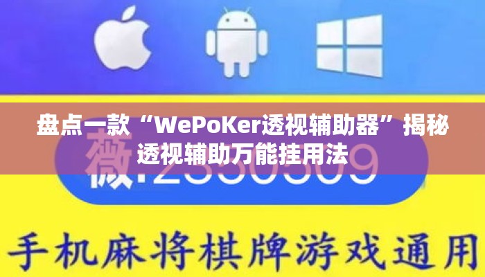 盘点一款“WePoKer透视辅助器	”揭秘透视辅助万能挂用法