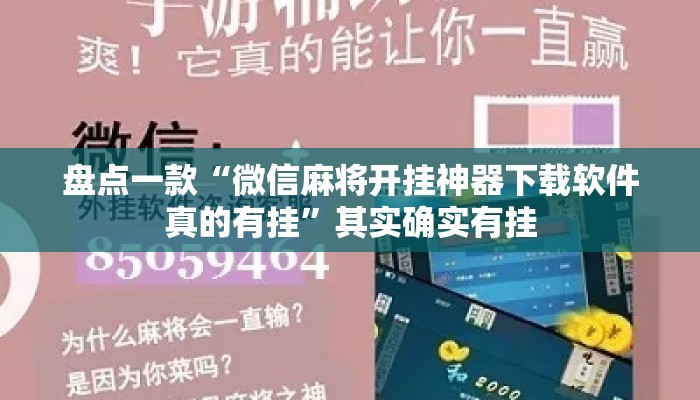 盘点一款“微信麻将开挂神器下载软件真的有挂”其实确实有挂