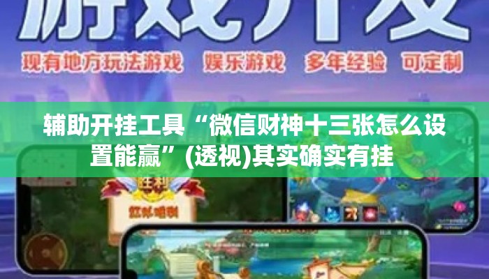 辅助开挂工具“微信财神十三张怎么设置能赢”(透视)其实确实有挂 